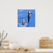 Poster Les dauphins sautant hors de l'eau (Cuisine)