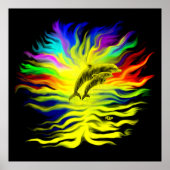 Poster Les dauphins sous le soleil (Devant)