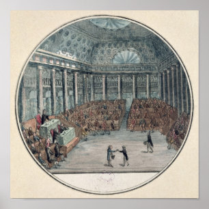 Poster Les députés de la réunion de commune