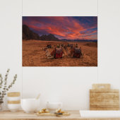 Poster Les déserts | Camels Sinai Mountains Egypte (Cuisine)