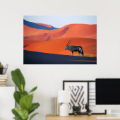 Poster Les déserts | Namib Desert Oryx (Bureau à domicile)
