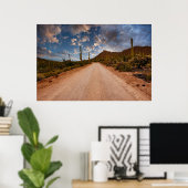 Poster Les déserts | Parc national du Saguaro Arizona (Bureau à domicile)