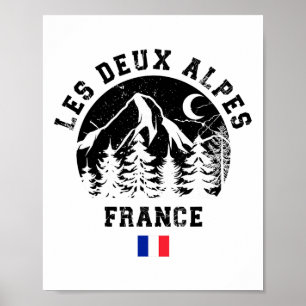 Poster Les Deux Alpes France Alpes Station de ski alpin