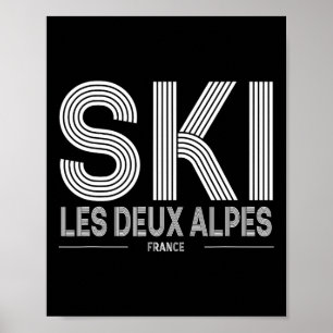 Poster Les Deux Alpes Station de ski France Alpes Ski Fra