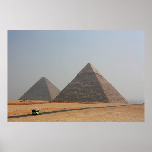 Poster Les deux premières pyramides de Gizeh (Devant)