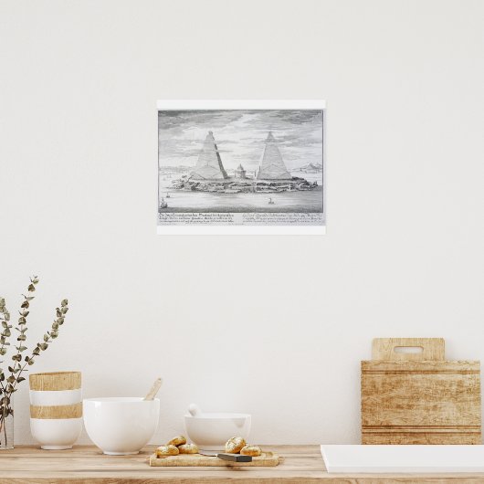 Poster Les Deux Pyramides de Moeris (Cuisine)