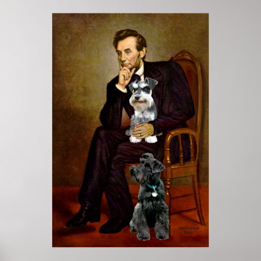 Poster Les deux schnauzers de Lincoln (Devant)