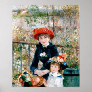 Poster Les Deux Soeurs, Sur La Terrasse, Renoir