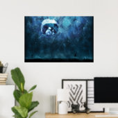 Poster Les Deux sur la Lune (Bureau à domicile)