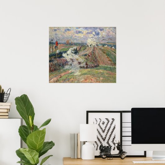 Poster Les deux trains (Bureau à domicile)