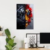 Poster Les deux visages du tigre (Bureau à domicile)