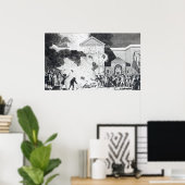 Poster Les dévastations occasionnées (Bureau à domicile)