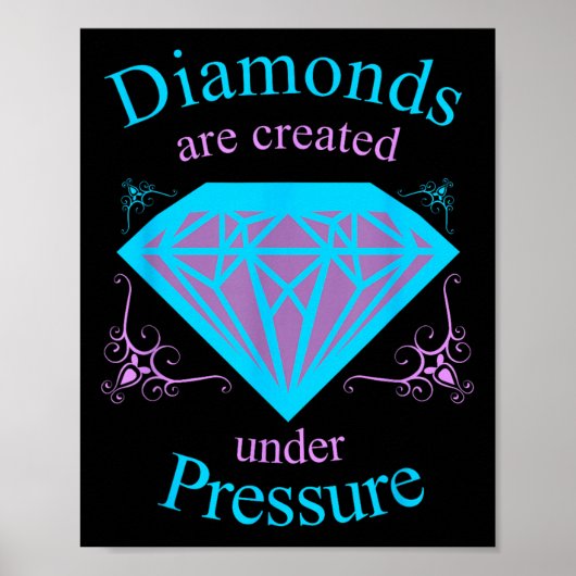 Poster Les Diamants Sont Créés Sous Pression - Motivation (Devant)