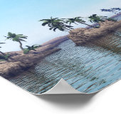 Poster Les dinosaures de Pteranodon volent - rendu 3D (Coin)