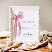 Poster Les Diplômes De Bow Sont Doux Prendre Une Grande D