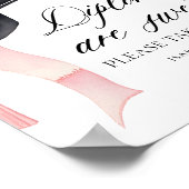 Poster Les Diplômes De Gradation De Bow Rose Sont Doux Pr (Coin)