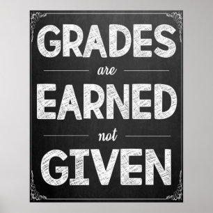 Poster Les Diplômes Sont Gagnés Sans L'Affiche De Classe