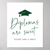 Poster Les Diplômes Vert Moderne Sont Doux Graduation Par (Devant)