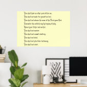 Poster Les dix commandements (Bureau à domicile)