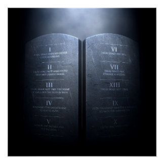 Poster Les dix commandements