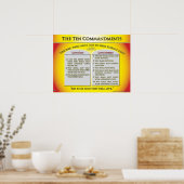 Poster Les dix commandements (Cuisine)