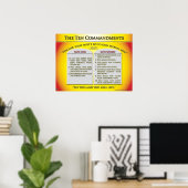 Poster Les dix commandements (Bureau à domicile)