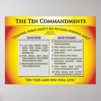 Poster Les dix commandements
