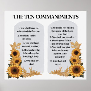 Poster Les dix commandements