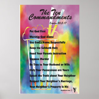 Poster Les dix commandements