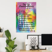 Poster Les dix commandements (Bureau à domicile)