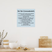Poster Les dix commandements (Cuisine)