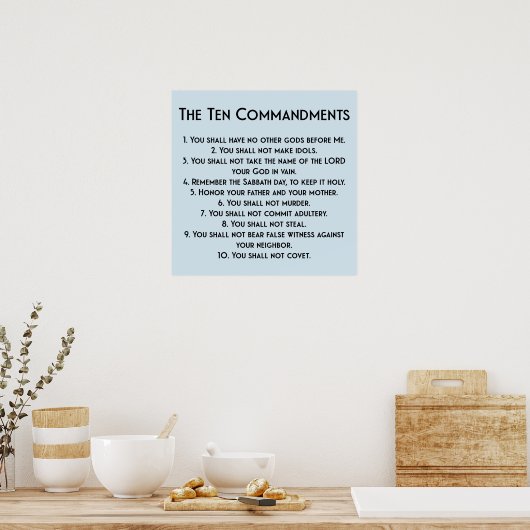 Poster Les dix commandements (Cuisine)