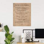 Poster Les dix commandements (Bureau à domicile)