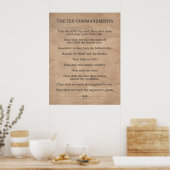 Poster Les dix commandements (Cuisine)