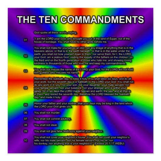 Poster Les Dix Commandements (Devant)