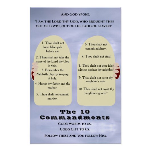 Poster Les dix commandements (Devant)
