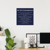 Poster Les dix commandements (Bureau à domicile)