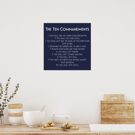 Poster Les dix commandements (Cuisine)