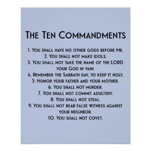Poster Les Dix Commandements