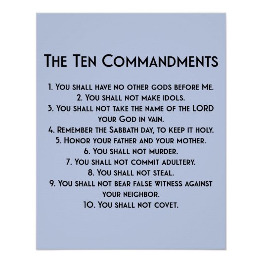 Poster Les Dix Commandements (Devant)