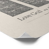 Poster Les Dix Commandements - Aimez Dieu et Aimer (Coin)