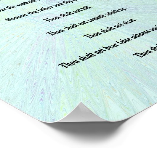 Poster Les Dix Commandements - Aqua Splash (Coin)