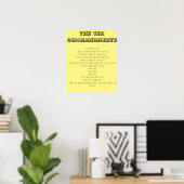 Poster Les dix commandements en hébreu (Bureau à domicile)