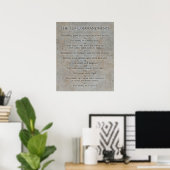 Poster Les Dix Commandements En Pierre (Bureau à domicile)