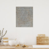 Poster Les Dix Commandements En Pierre (Cuisine)