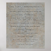 Poster Les Dix Commandements En Pierre (Devant)