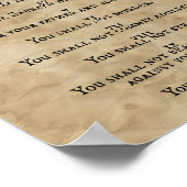 Poster Les Dix Commandements Imprimer Presse sur Parchemi (Coin)