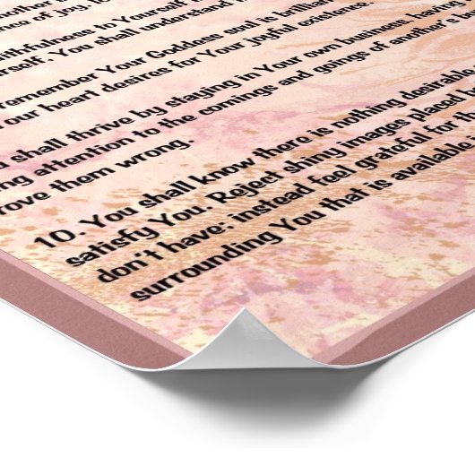 Poster Les dix commandements pour les femmes (Coin)