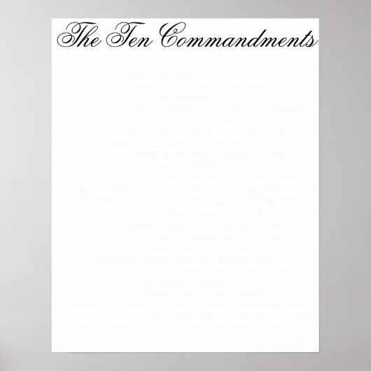 Poster Les dix commandements subtils (Devant)