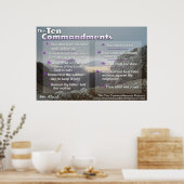 Poster Les dix commandements sur le mont Sinaï (Cuisine)